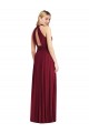 High-Neck Open Back Shirred Halter Maxi Dress UK