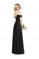 Cold Shoulder V-Back Chiffon Bridesmaid Dress / Maxi Dress UK