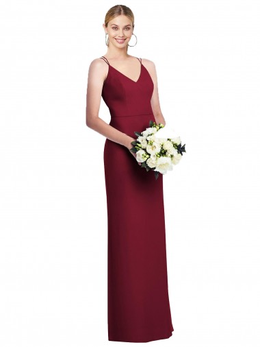 Full Length Draped Blouson Back Chiffon Bridesmaid Dress / Maxi Dress UK