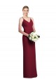 Full Length Draped Blouson Back Chiffon Bridesmaid Dress / Maxi Dress UK