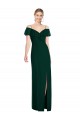Ruffled Cold Shoulder Chiffon Evening Dress / Maxi Dress UK