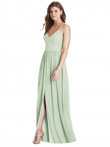 Criss Cross Strap Backless Long Chiffon Evening Dress / Maxi Dress UK