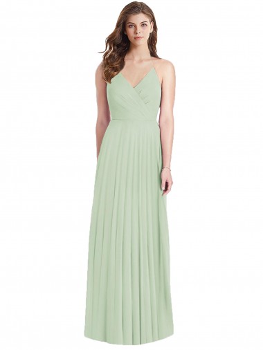 Ruffled Strap Cutout Wrap Chiffon Evening Dress / Maxi Dress UK
