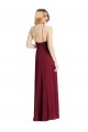 High-Neck Evening Dress / Bridesmaid Maxi Dress with Front Slit UK