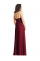 V-Neck Low Back Wrap Chiffon Formal Maxi Dress UK
