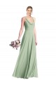 Cowl Neck Criss Cross Back Chiffon Bridesmaid Dress / Maxi Dress UK