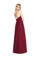 Criss Cross Back A-Line Chiffon Evening Dress / Bridesmaid Maxi Dress UK