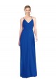 Criss Cross Back A-Line Chiffon Evening Dress / Bridesmaid Maxi Dress UK
