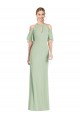 Ruffle Cold Shoulder Mermaid Chiffon Evening Dress / Maxi Dress UK