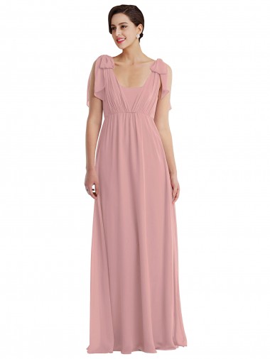 Empire Waist Long Halter Evening Dress / Bridesmaid Maxi Dress UK