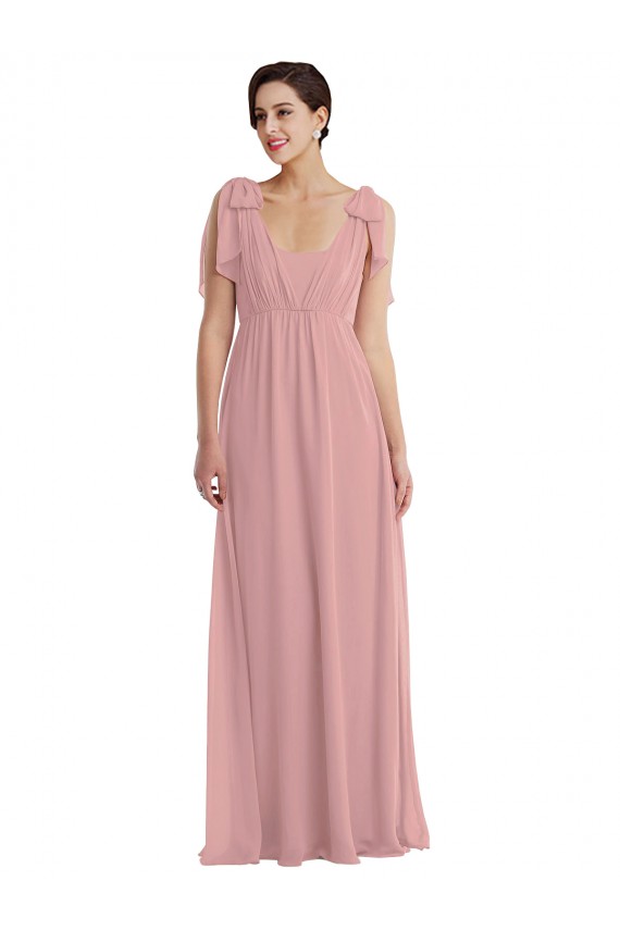 Empire Waist Long Halter Evening Dress / Bridesmaid Maxi Dress UK