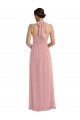 Empire Waist Long Halter Evening Dress / Bridesmaid Maxi Dress UK