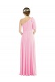 Bow One Shoulder Flounce Sleeve Evening Dress / Bridesmaid Maxi Dress UK