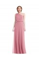One Shoulder Bow Blouson Bodice Evening Dress / Bridesmaid Maxi Dress UK