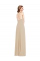 Faux Wrap Criss Cross Back Evening Dress / Bridesmaid Maxi Dress with Front Slit UK