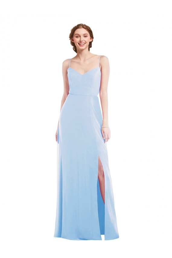 Tie Back Cutout Formal Evening Dress / Maxi Dress with Front Slit UK