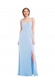 Tie Back Cutout Formal Evening Dress / Maxi Dress with Front Slit UK