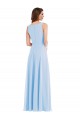 Deep V-Neck Chiffon Evening Dress / Bridesmaid Maxi Dress UK