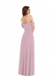 Off the Shoulder Draped Sleeve Evening Dress / Bridesmaid Maxi Dress with Front Slit UK