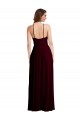 Halter Spaghetti Straps Evening Dress / Bridesmaid Maxi Dress with Front Slit UK