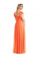 Flutter Sleeves Scoop Open Back Chiffon Bridesmaid Dress / Maxi Dress UK