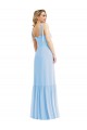 Tie Shoulder Bustier Bodice Ruffle Hem Bridesmaid Dress / Maxi Dress UK