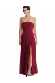 Cuffed Strapless Formal Evening Dress / Maxi Dress with Front Slit UK