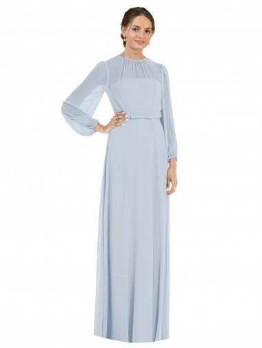 Strapless Chiffon Formal Evening Dress / Maxi Dress with Puff Sleeve Blouson Overlay UK