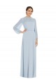 Strapless Chiffon Formal Evening Dress / Maxi Dress with Puff Sleeve Blouson Overlay UK