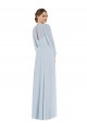 Strapless Chiffon Formal Evening Dress / Maxi Dress with Puff Sleeve Blouson Overlay UK