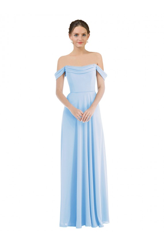 Off the Shoulder Draped Neckline Formal Evening Dress / Maxi Dress UK