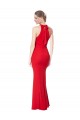 Halter Neck Keyhole Back Sleeveless Crepe Formal Evening Dress / Maxi Dress UK