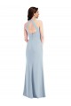 Open Back Halter Crepe Maxi Dress with Draped Bow UK