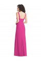Wide Strap Notch Empire Waist Maxi Dress with Front Slit UK