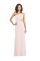 Midriff Cutout Flirty One Shoulder Crepe Maxi Dress UK