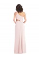 Midriff Cutout Flirty One Shoulder Crepe Maxi Dress UK