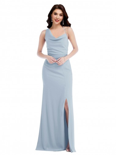 One Shoulder Draped Cowl Neck Evening Dress / Maxi Dress UK