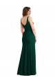 Square Neck Trumpet Evening Dress / Maxi Dress with Front Slit UK
