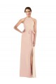 Halter Criss Cross Cutout Back Crepe Maxi Dress UK