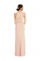 Halter Criss Cross Cutout Back Crepe Maxi Dress UK