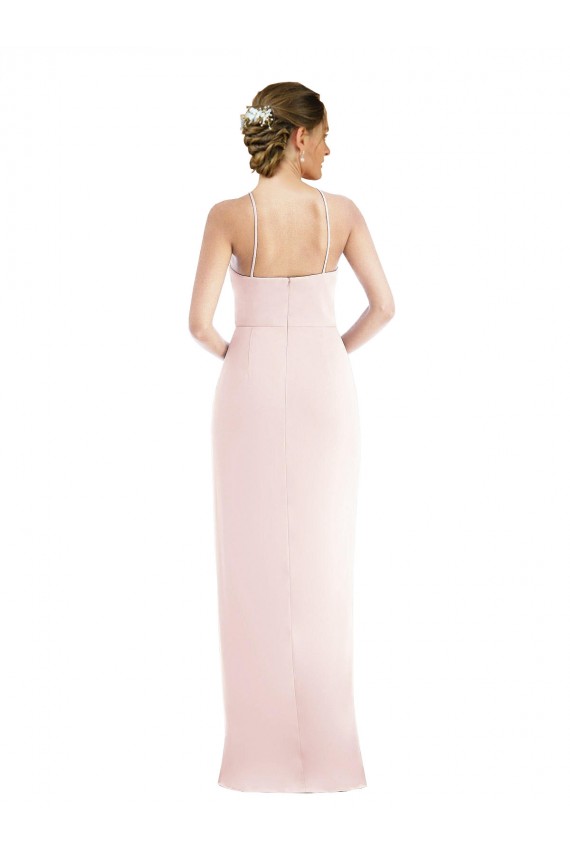 Halter Draped Tulip Skirt Evening Dress / Maxi Dress UK