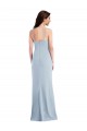 Flattering Trumpet Crepe Maxi Dress with Front Slit UK
