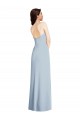 Strapless Scoop Back Crepe Maxi Dress with Front Slit UK