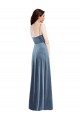 Velvet Wrap Evening Evening Dress / Bridesmaid Maxi Dress with Pockets UK