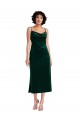 Short Midi Length Cowl Neck Velvet Slip Maxi Dress UK