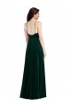 Velvet Halter Evening Dress / Maxi Dress with Pockets and Front Slit UK