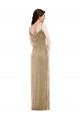 One Shoulder Velvet Semi Formal Maxi Dress with Side Slit UK